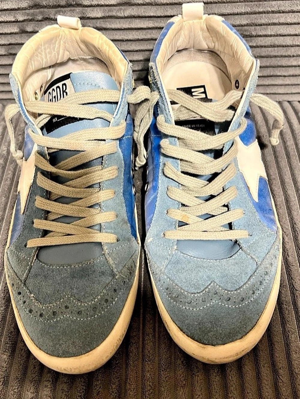 Golden Goose Midstar Blue & White Sneakers